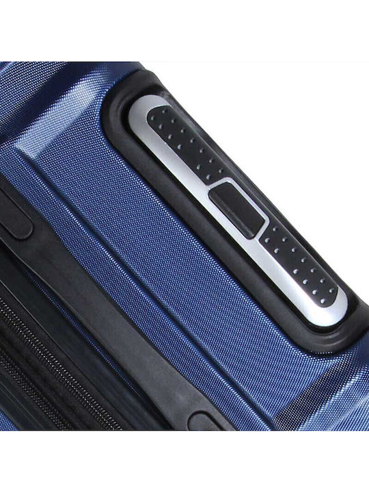 WORLDLINE Large Travel Suitcase Hard Blue with 4 Wheels Height 74cm