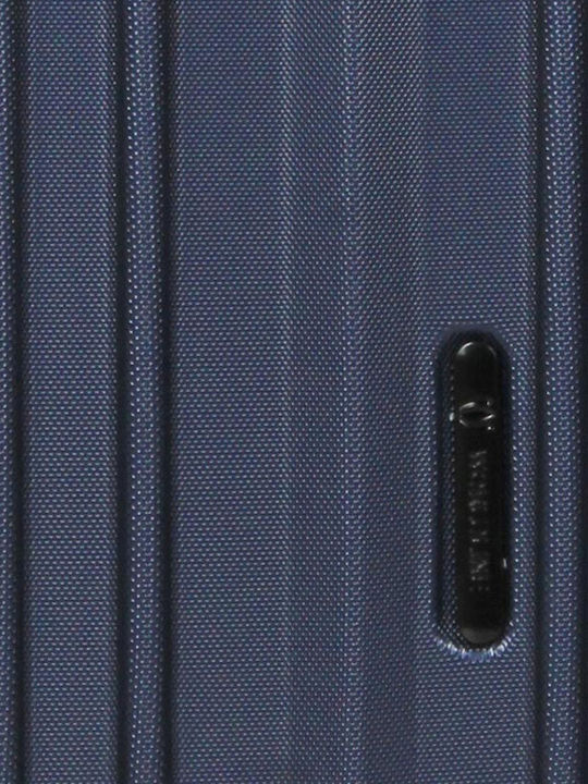 WORLDLINE Large Travel Suitcase Hard Blue with 4 Wheels Height 74cm