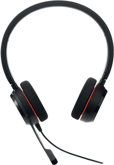 Jabra Evolve 20 На ушите Мултимедийни слушалки с микрофон и връзка USB-A / USB-C в Черен цвят