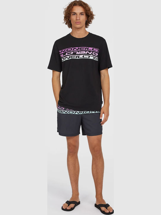 Cali Men's Swimwear Shorts Black Striped