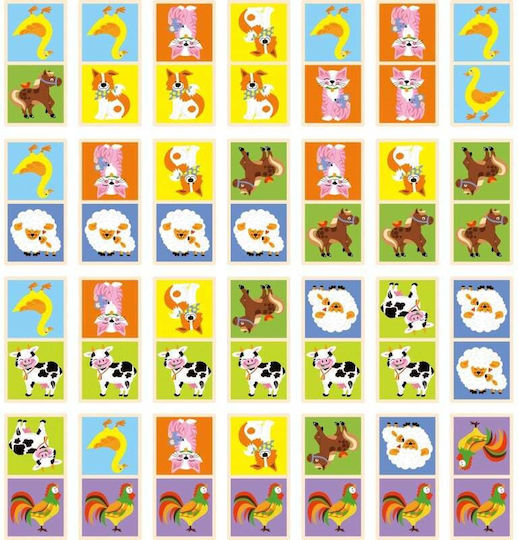 Настолна игра Ντόμινο Ζώων за 2 играчи 3+ години Viga Toys