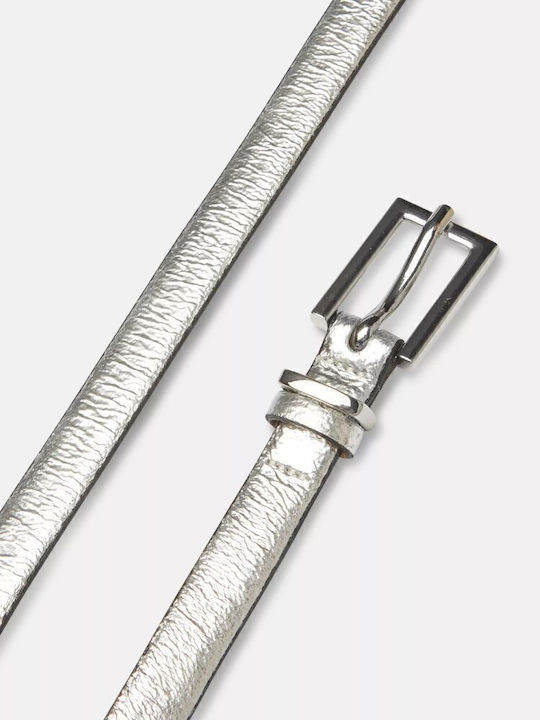 Leder Damen Gürtel Silber