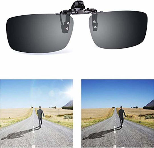 Polarisierte Clips-On Siks Brillengläser Ideal für Tagesfahrten Schwarz