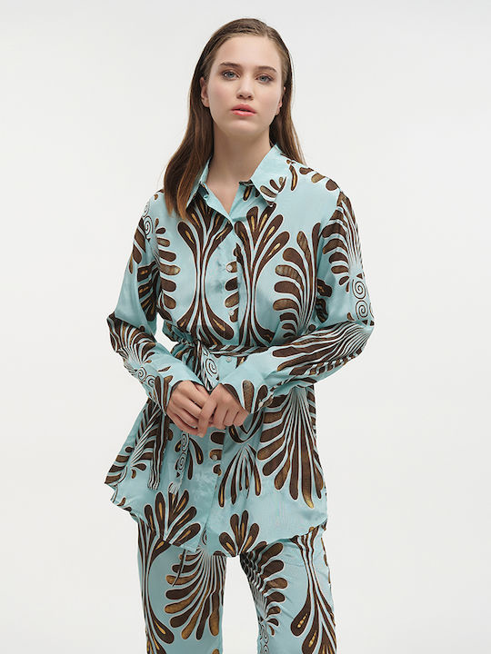 Ble Resort Collection Τοπ Παραλίας Γαλάζιο, Καφέ, Multicolor