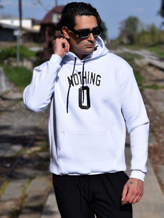 Sweatshirt with Hood White
