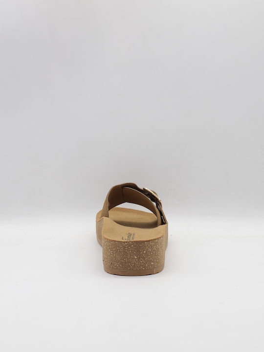 Women's Flat Sandals Anatomic in Beige Color