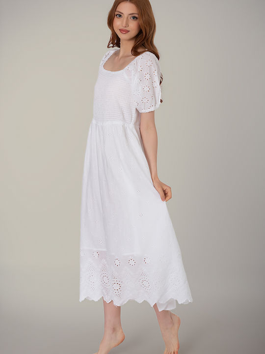 Damen Kaftan Strand White