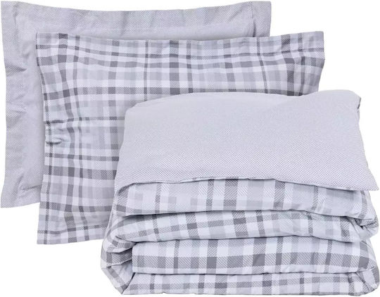 Das Home Сет Чаршафи с Ластик 170x200+35см. Casual 5431 Сив 4бр
