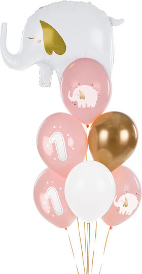 Set 6 Luftballons Latex Gray Baby 30cm