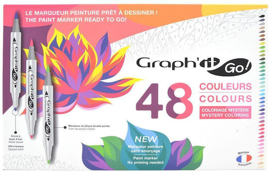 Graph' it Acrylic Markers Assorted Colors 48pcs