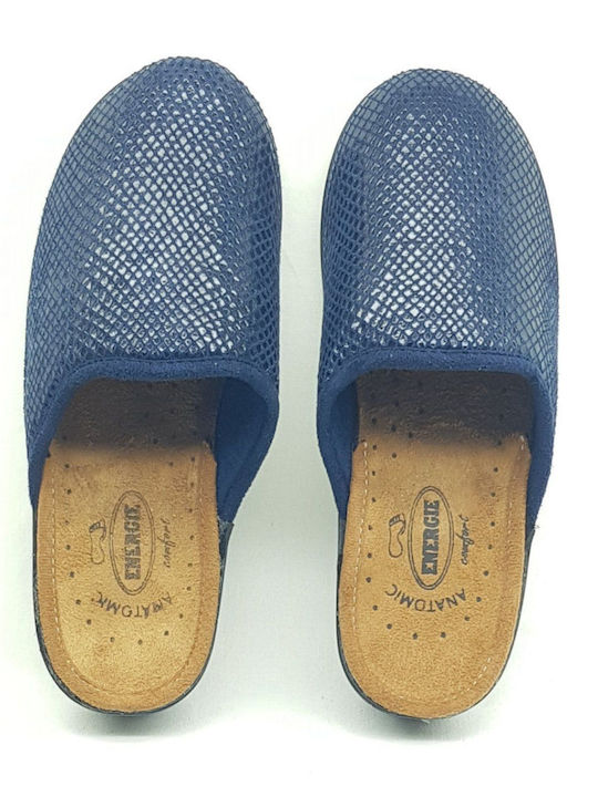 Anatomische Damen Hausschuhe Blau