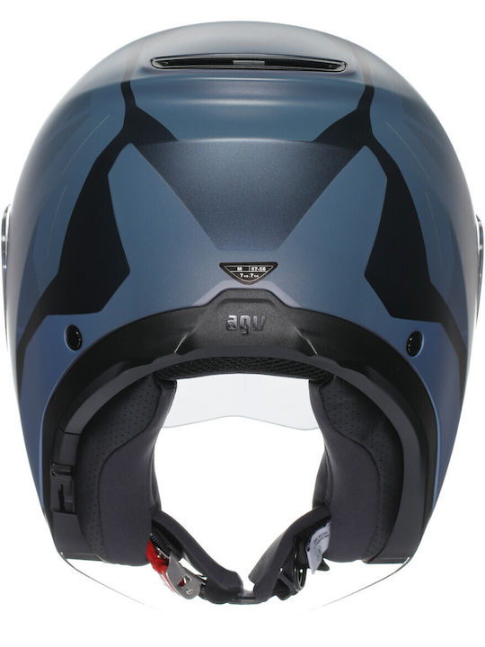 AGV Irides Trieste Matt Blue/Grey Κράνος Μηχανής Jet ECE 22.06 1500gr με Sunvisor