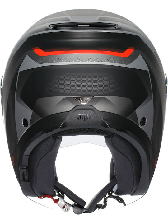 AGV Irides Zurigo Matt Black/Grey Κράνος Μηχανής Jet ECE 22.06 1500gr με Sunvisor