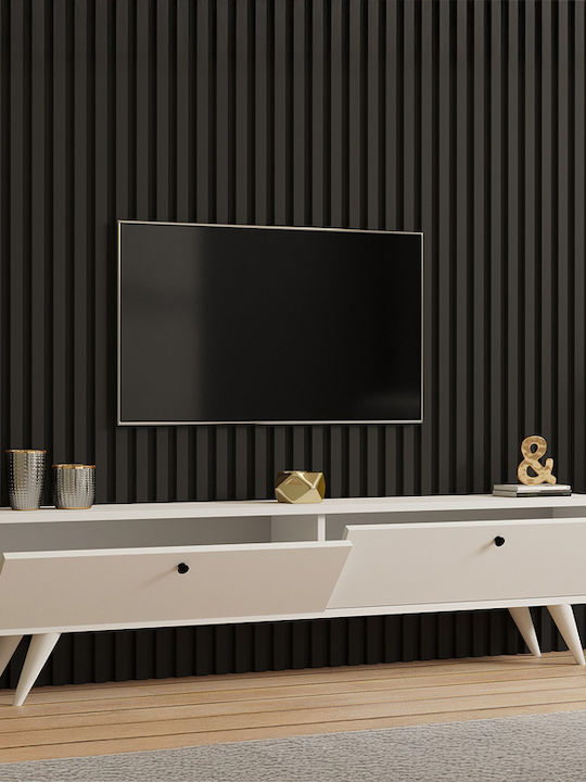 Телевизионен Мебел Jate Бял М160xД25xВ40cm