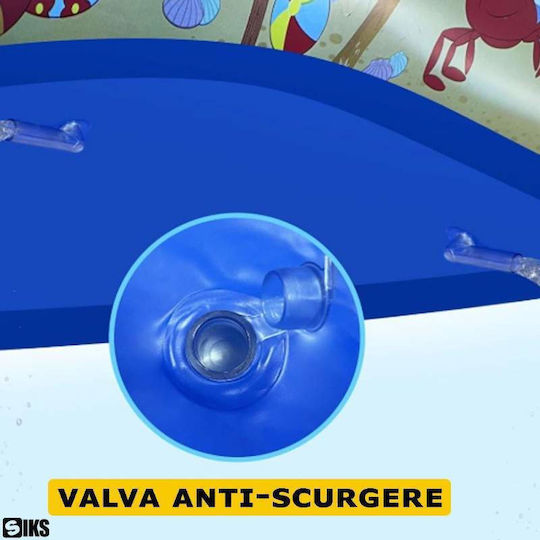 Kinder Pool PVC Aufblasbar 180x125x54cm Blau