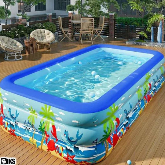 Dreptunghiulară Piscină PVC Gonflabilă 260x165x54buc Albastră