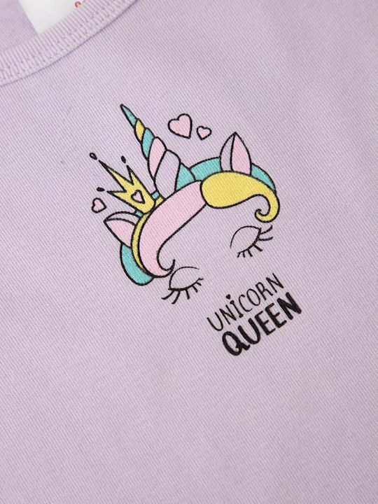 Minerva Unicorn Παιδικό Φανελάκι Αμάνικο Lilac