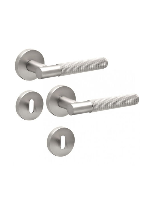 Door Handle C2345 Conset Matte Black Pair for Interior Door