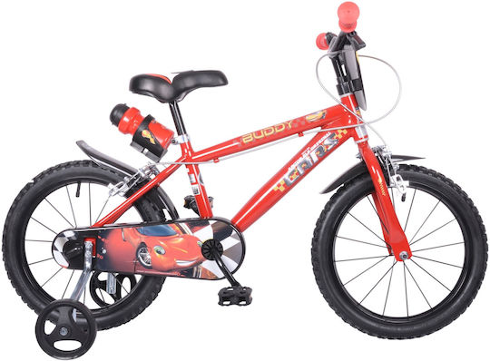 Disney Dino Cartoon Cars 16" Детски Велосипед BMX (2023) Червен