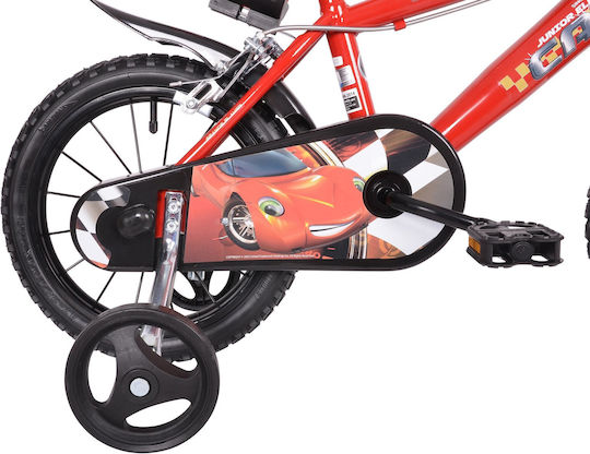 Disney Dino Cartoon Cars 14" Детски Велосипед BMX (2023) Червен