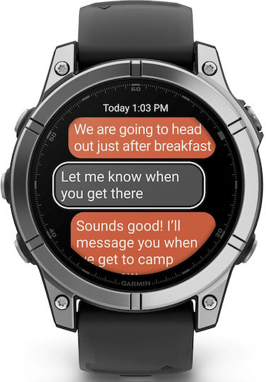 Garmin Fenix E Stainless Steel 47mm Αδιάβροχο Smartwatch με Παλμογράφο (Μαύρο)
