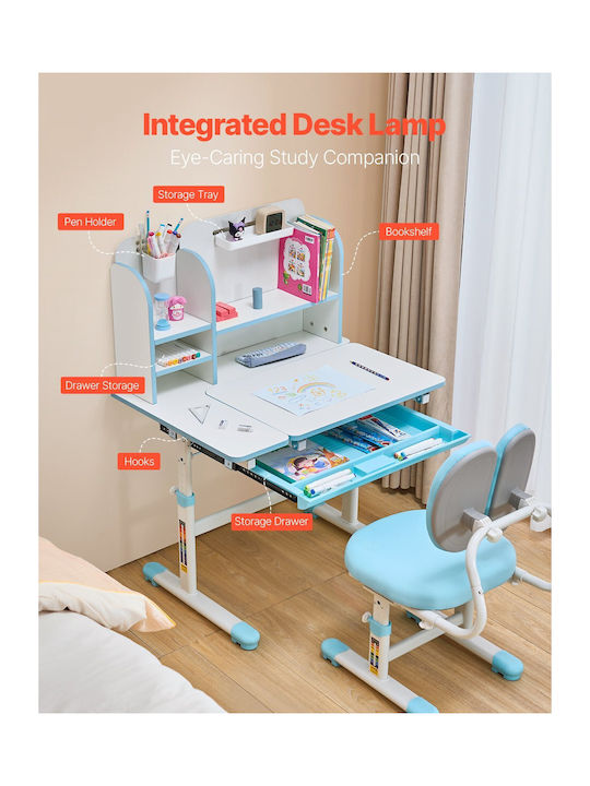 Kids Desk made of Melamine Blue 80x60x73cm
