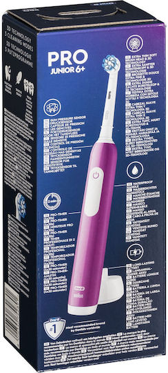 Oral-B Junior Pro Children's Electric Toothbrush with Timer for 6+ Years with Travel Case