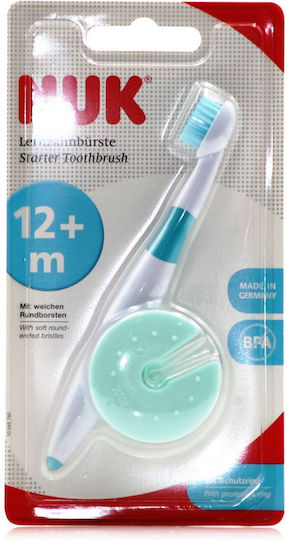 Nuk Starter Бебешка Четка За Зъби За 1+ Години Зелена