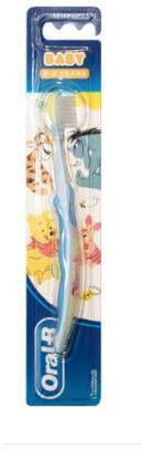 Oral-B Baby Extra Soft Baby Toothbrush For 0m+ Tiger Blue Yellow