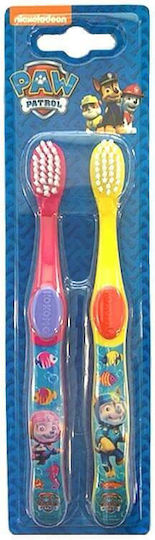 Nickelodeon Paw Patrol Set Children's Toothbrushes For 3+ Years 2 Pieces Red / Yellow