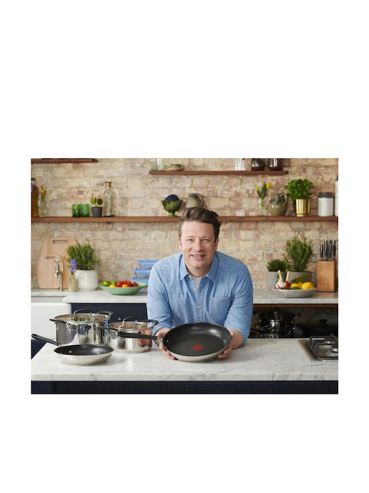 Tefal Jamie Oliver Wok made of Stainless Steel with Non-Stick Coating 28cm