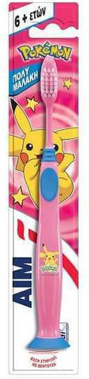 AIM Pokemon Παιδική Οδοντόβουρτσα για 6+ Χρονών Ροζ/Μπλε