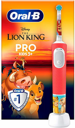 Oral-B Vitality Pro Children's Electric Toothbrush with Chronograph for 3+ Years Lion King with Travel Case