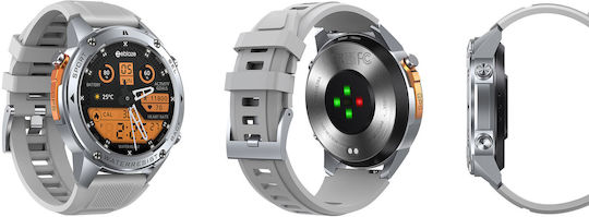 Zeblaze Stratos 2 Ultra Stainless Steel 52mm Waterproof Smartwatch with Heart Rate Monitor (Silver)