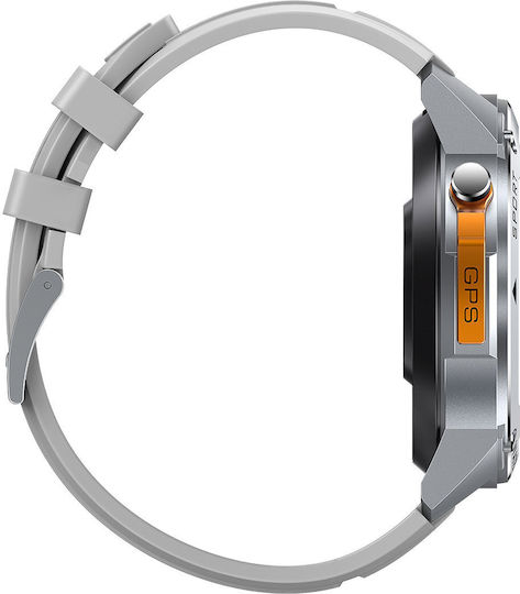 Zeblaze Stratos 2 Ultra Stainless Steel 52mm Waterproof Smartwatch with Heart Rate Monitor (Silver)