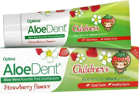 Optima Aloe Dent Paste de Dinți Pentru Copii Pentru 3+ Ani 3 Bucăți Cu Aromă de Afine Fără Fluor 50ml