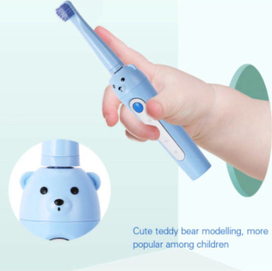Andowl Bear Children's Electric Toothbrush with Chronograph Mple with Replacement Heads