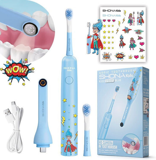 Shona Children's Electric Toothbrush for 5+ Years with Replacement Heads