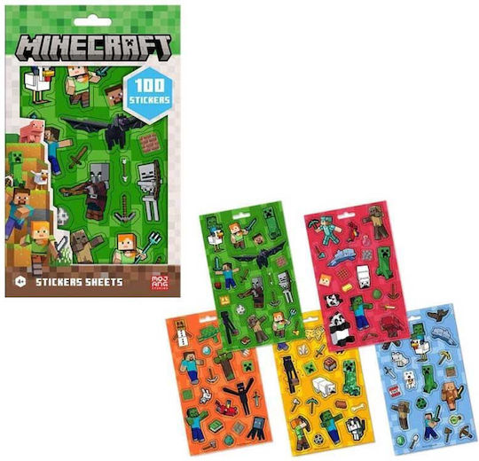 Kids Licensing Αυτοκόλλητα Minecraft 100τμχ