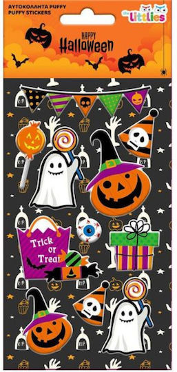 The Littlies Halloween Puffy Αυτοκόλλητα (Verschiedene Designs/Sortiment von Designs) 1St