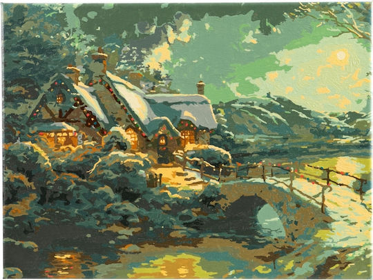 Рисуване по номера за деца Craft Buddy Kids Arts Коледна луна 30x40см Cbpbn-tk3040-53