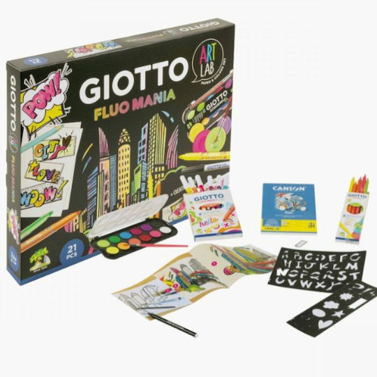 Σετ Δημιουργίας Giotto Art Lab Fluo Mania
