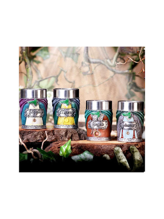 Nemesis Now Lord of the Rings - Hobbits Shot Glasses made of Stainless Steel 4pcs