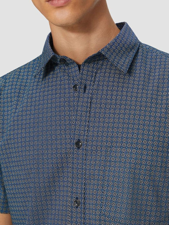 Kent Short-sleeved Shirt Deep Blue