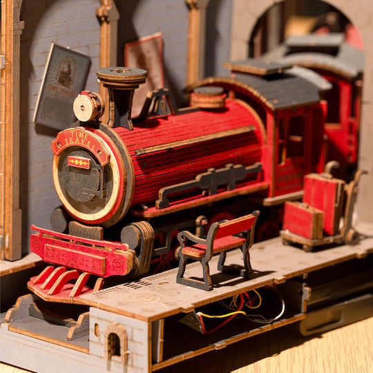 Robotime Παιχνίδι Κατασκευών Ξύλινo Time Travel Miniature Bookend για Παιδιά 14+ Ετών
