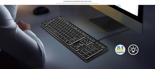 Genius SlimStar 820 Πληκτρολόγιο Αγγλικό UK Λευκό