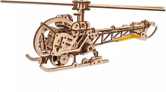 Ugears Holz-Bauspielzeug Mini Hubschrauber für Kinder ab 3+ Jahre alt Jahren
