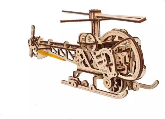 Ugears Holz-Bauspielzeug Mini Hubschrauber für Kinder ab 3+ Jahre alt Jahren