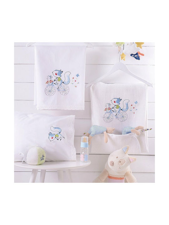 Rythmos Clunny Baby Sheets Set Crib Cotton Pink 100x160cm 3pcs