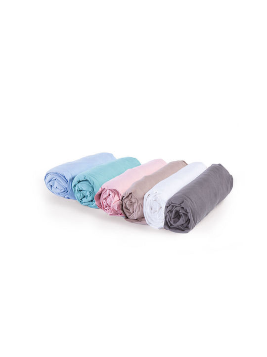 Nef-Nef Homeware Jersey Бебешки Чаршаф За Количка Фланела с Ластик Мента Зелен 70x140бр